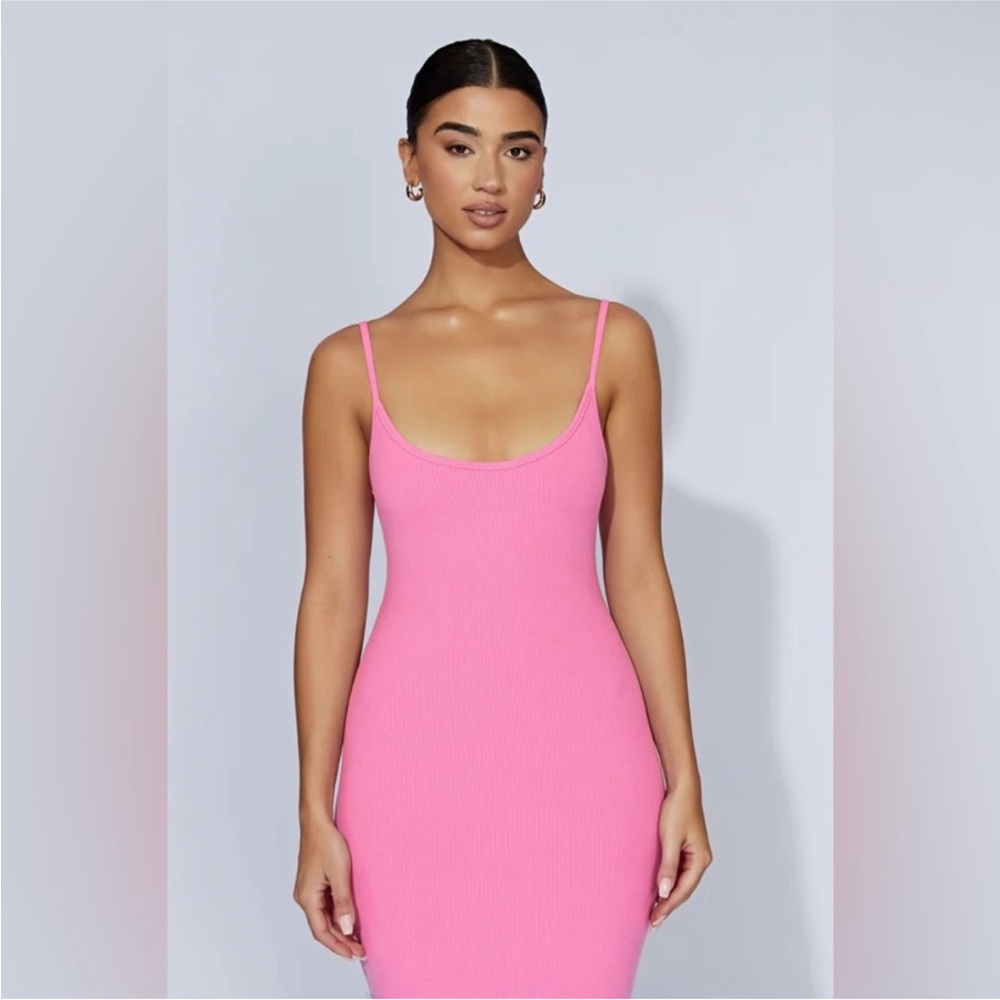 MESHKI pink midi body on dress